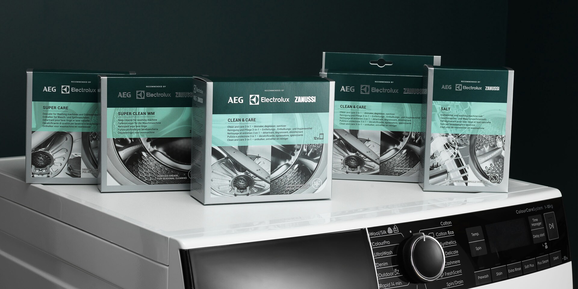 Aksesuarai skalbimo mašinoms ir priemonės jų priežiūrai